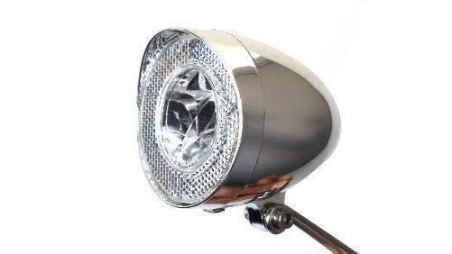 Phare avant vintage 20 lux chromé sur dynamo