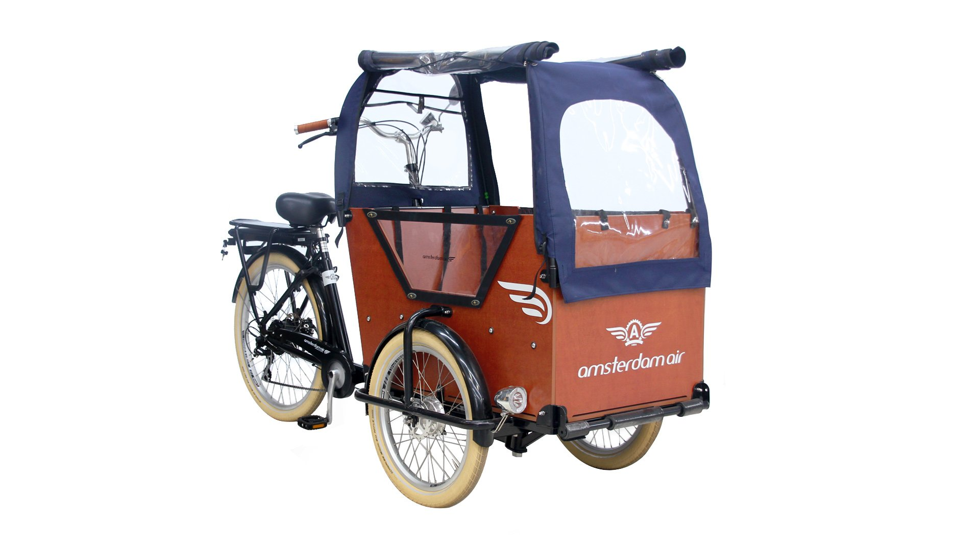 Triporteur Amsterdam Air Smiley avec options pneu crème et selle en cuir