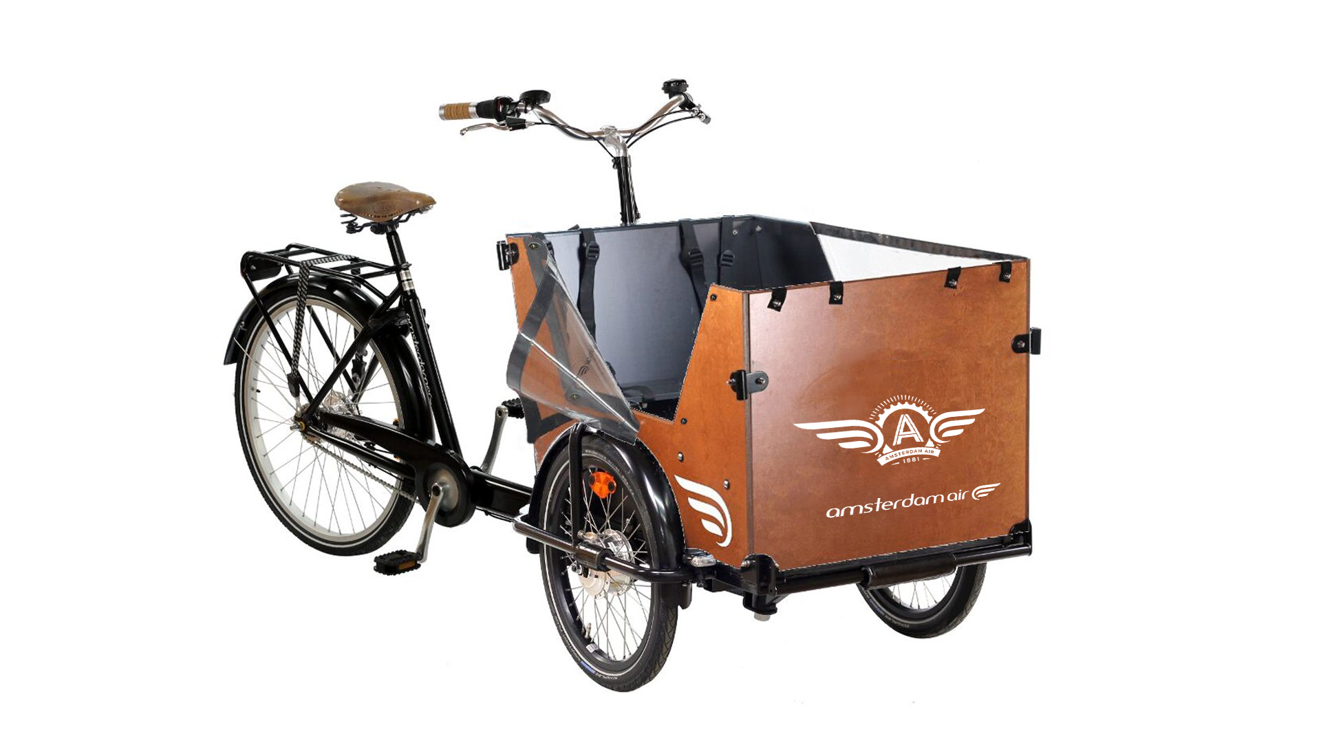 Triporteur Amsterdam Air Smiley avec options pneu crème et selle en cuir