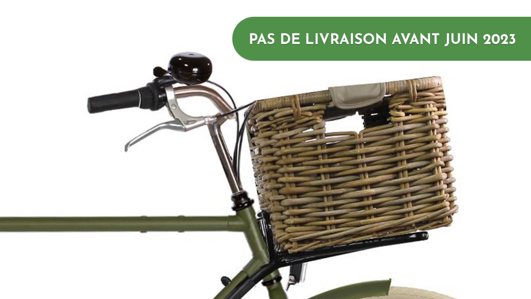 Grande malle en rotin sans couvercle pour vélo