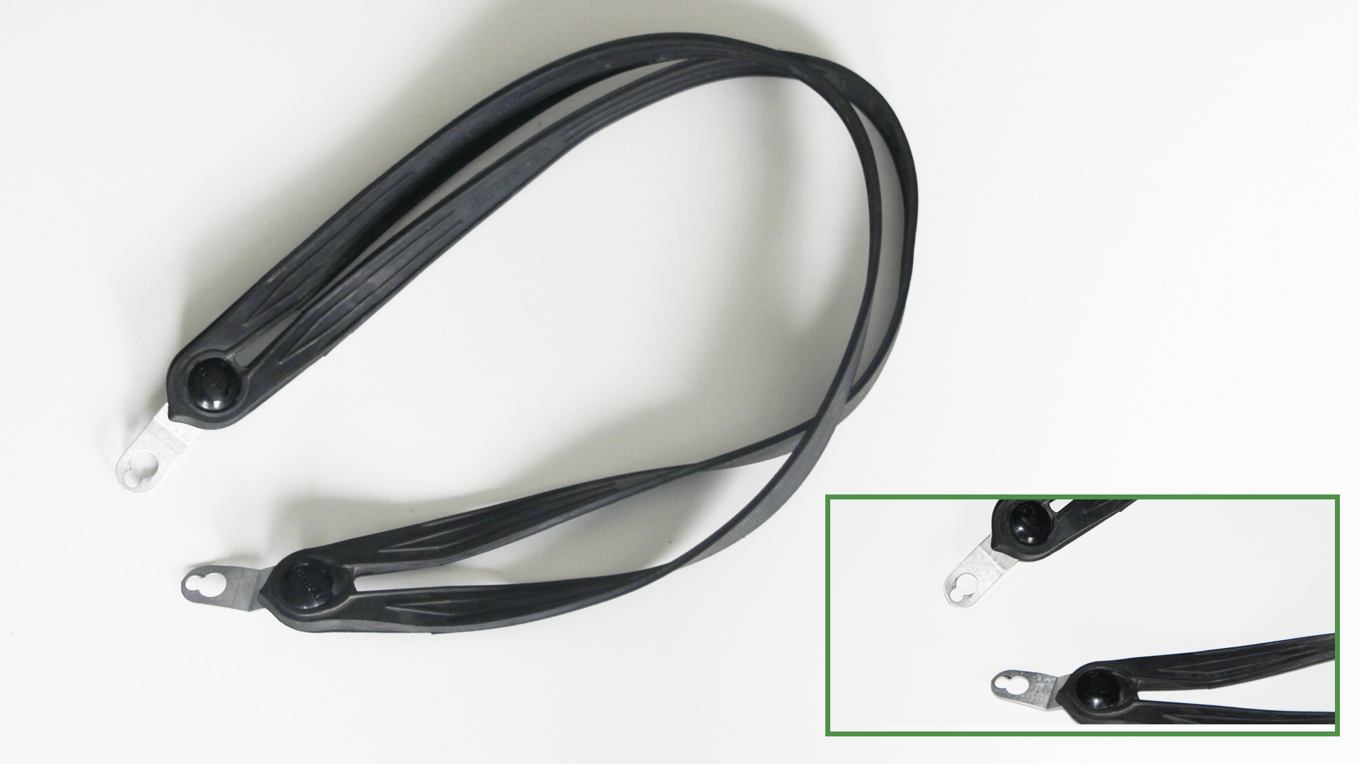 Sandows hollandais en caoutchouc noir