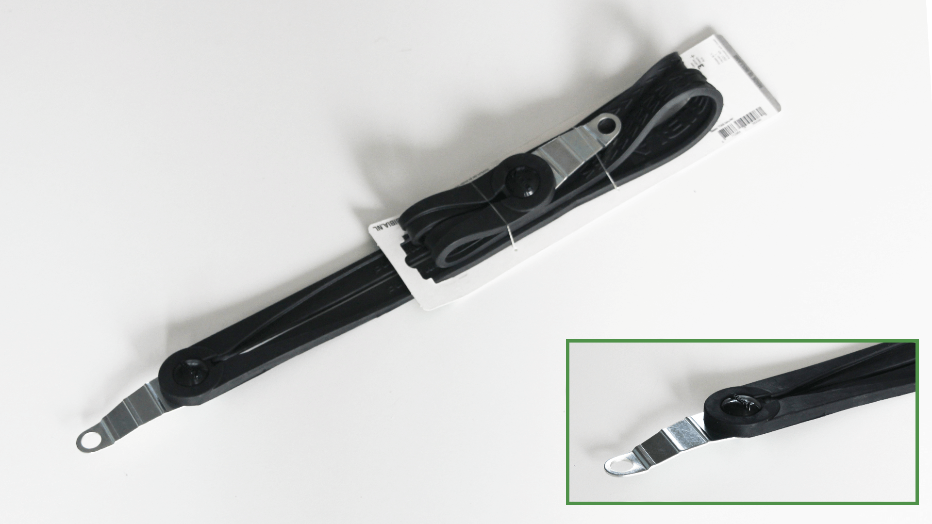 Sandows hollandais en caoutchouc noir