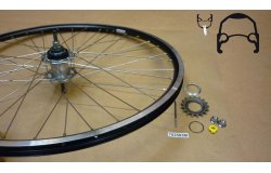 Roue arrière jante alu double noire NN3 sans pneu
