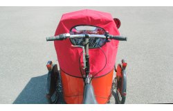Triporteur NIHOLA CARGO 4.0 avec  protection pluie rouge