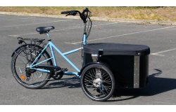 Triporteur électrique NIHOLA Cargo Single avec cadre bleu ciel