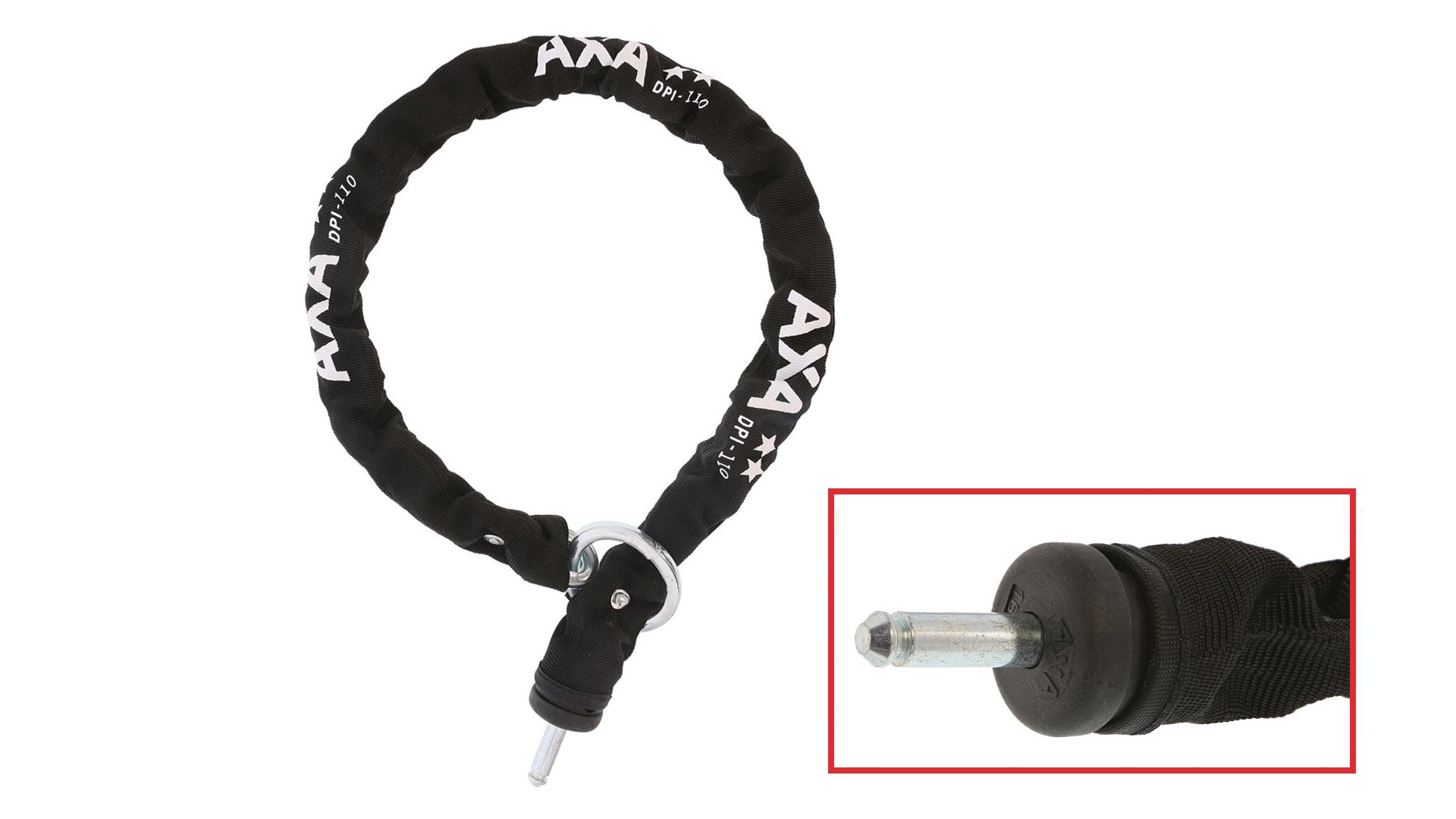 L'extension chaîne 110 cm pour antivol de cadre à clé AXA