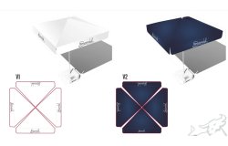 Parasol rond personnalisé 135 x 135 cm avec mât fixe