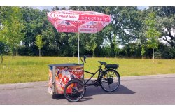 Parasol rond personnalisé 135 x 135 cm avec mât fixe