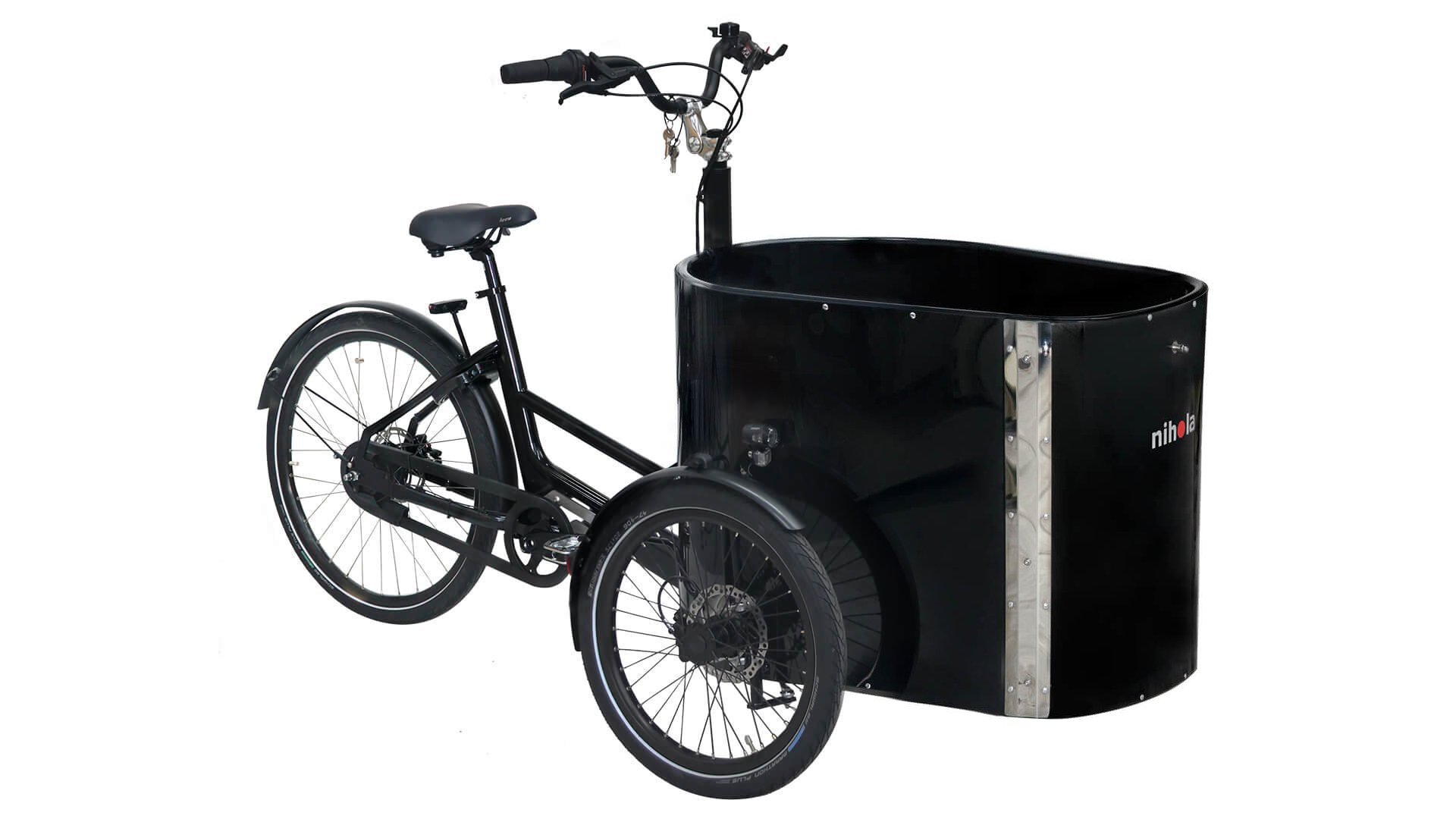 Le NIHOLA CARGO XL Pro avec malle intégralement stickée