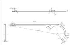 Couvre chaine R1 pour Shimano 38T noir mat Ss support