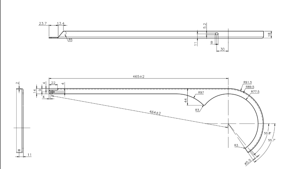 Couvre chaine R1 pour Shimano 38T noir mat Ss support