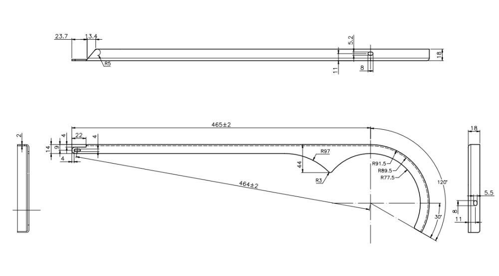 Couvre chaine R1 pour Standard BSA 38T noir mat Ss support