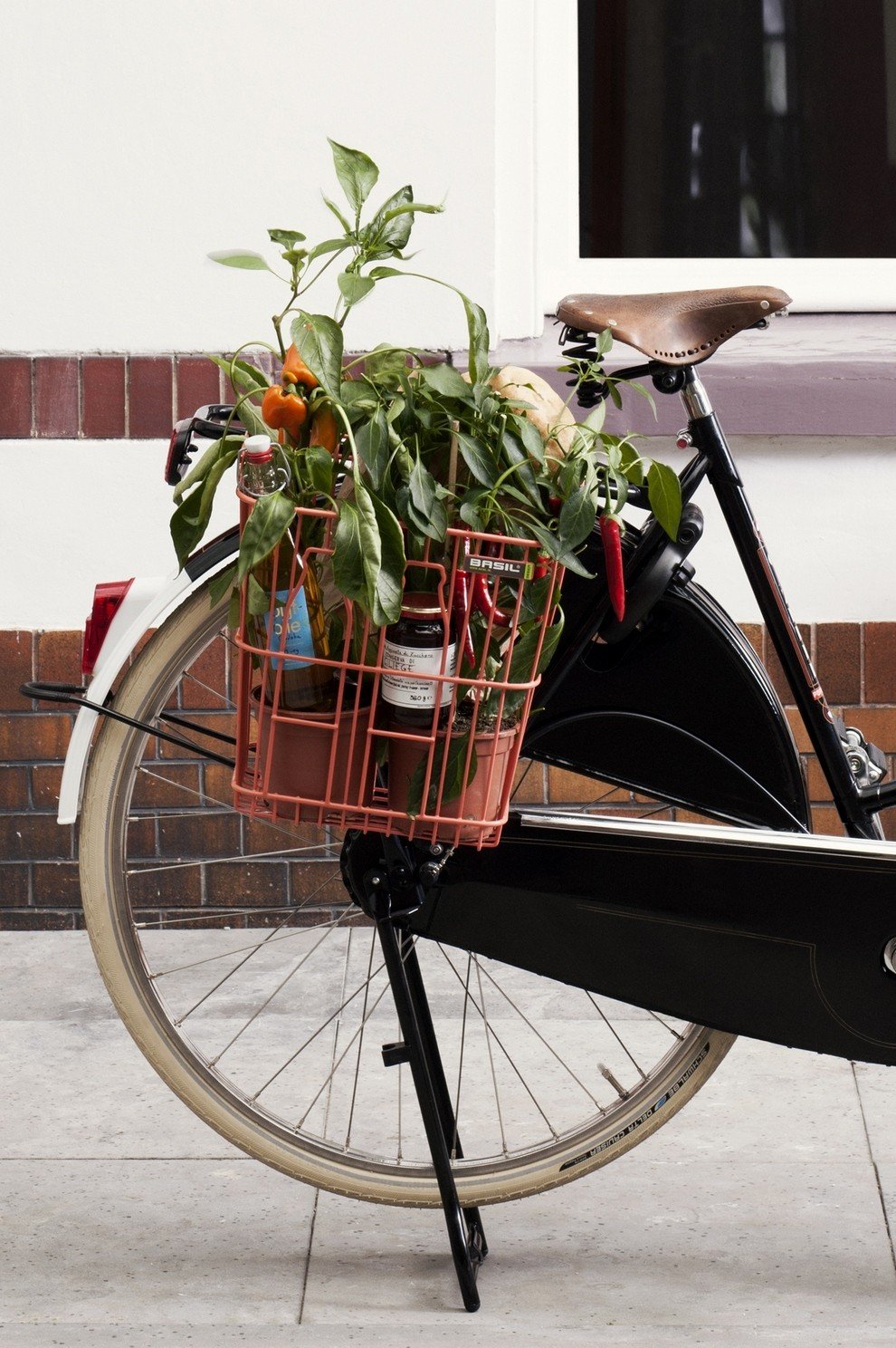 Panier latéral arrière à fixer au porte-bagage du vélo