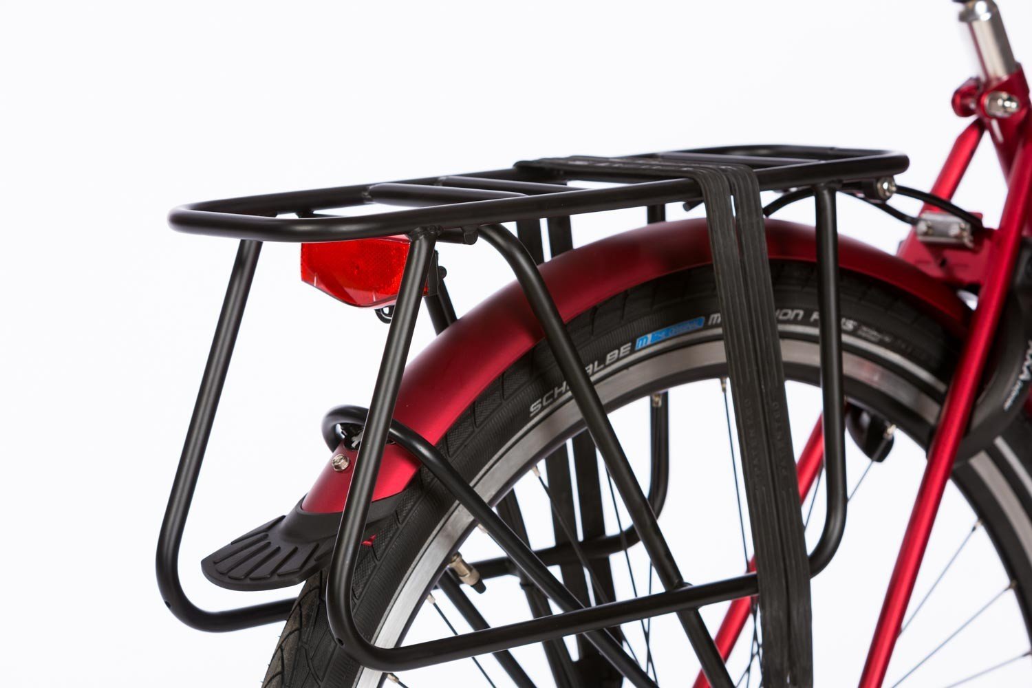 Porte-bagage rallongé Yepp noir brillant (option pour vélo sans porte-bagage)