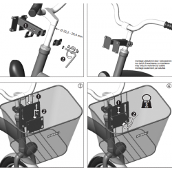 Panier de vélo avant fixe en métal (fixation potence)