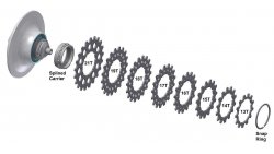 Pignon Rohloff cannelé 15 dents  (nouvelle fixation par circlip)