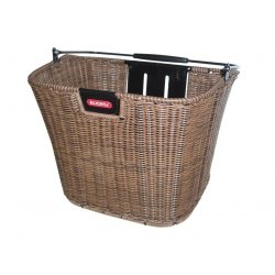 Panier de vélo en fibre tressé synthétique style rotin