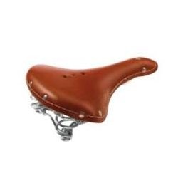 Selle cuir piquée MG miel, avec ressorts de tension