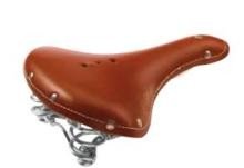 Selle cuir piquée MG miel, avec ressorts de tension