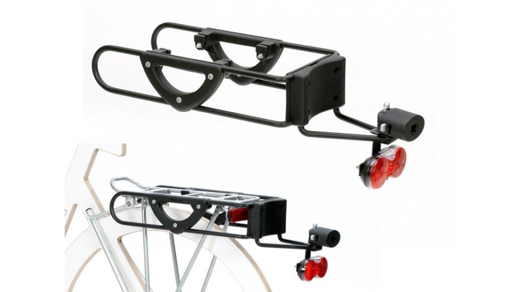 Fixation chariot  Andersen à un porte-bagage de vélo électrique