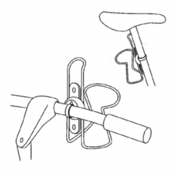 Fixation pour porte-bidon sur vélo