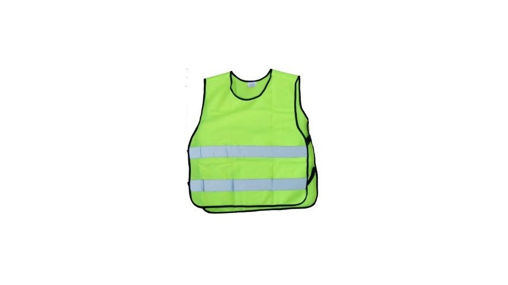 Gilet de vélo jaune pour enfant de 6 à 12 ans avec ouverture devant