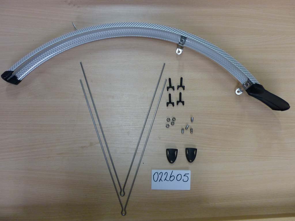 Garde-boue avant 28"Chromoplastique 50mm CAR/argent