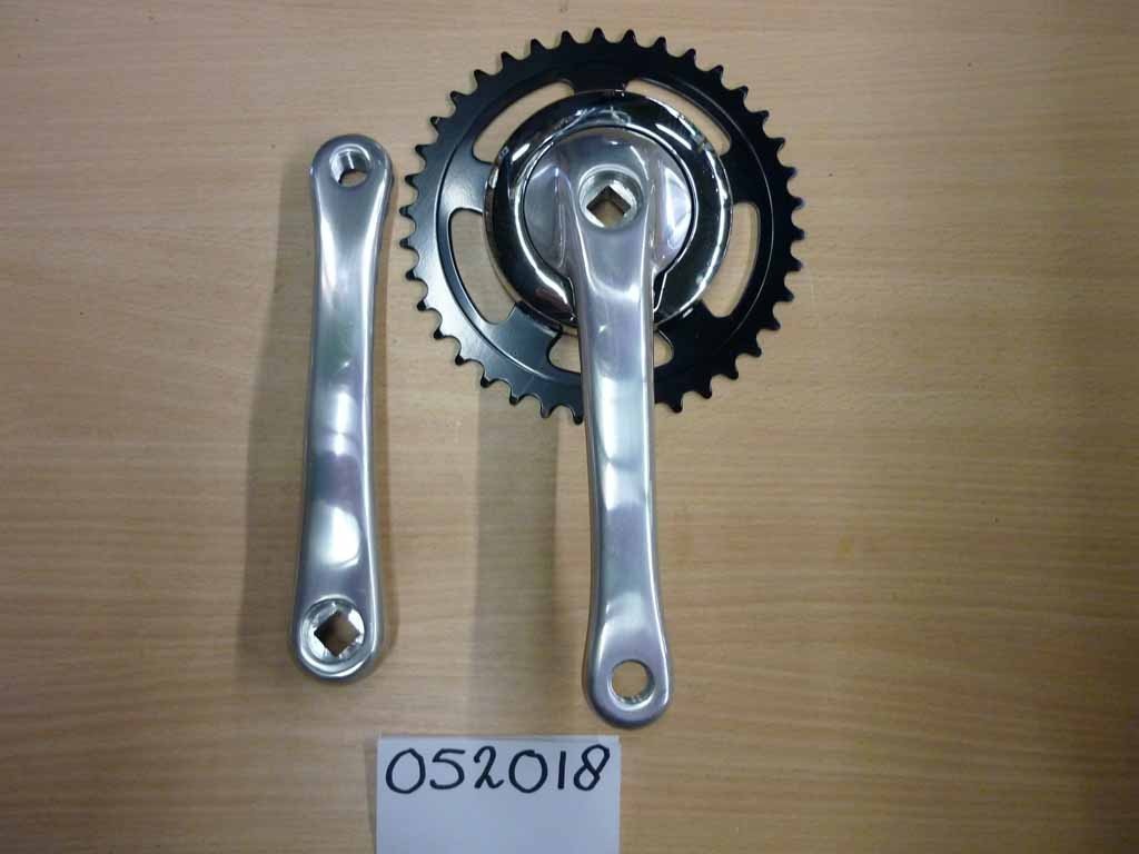 Plateau 38 dents manivelles argent