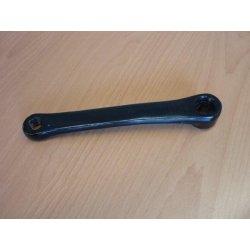 Manivelle droite avant pour tandem avec pédaliers dépendants,noire