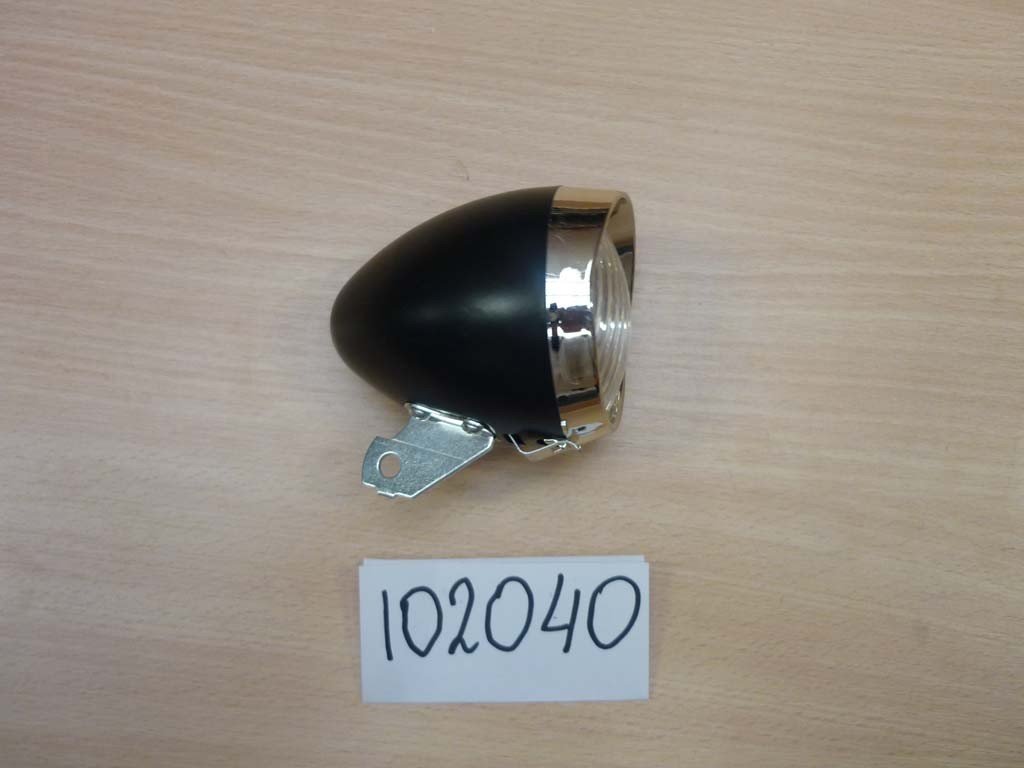 Phare avant halogène vintage noir