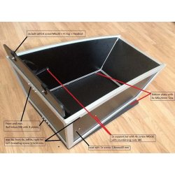 Coffre noir cadre alu pour biporteur Bakfiets.nl long