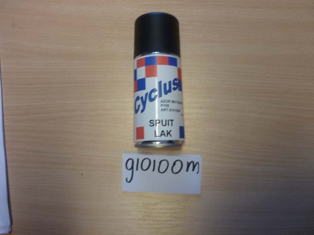 Bombe de retouche de peinture noir mat P100