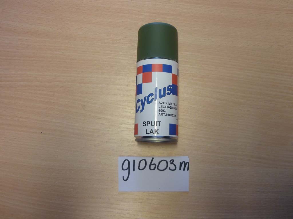 Bombe de retouche de peinture vert olive mat.RAL 6003