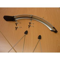 Garde-boue avant 20" plastique 60mm pour biporteur argent