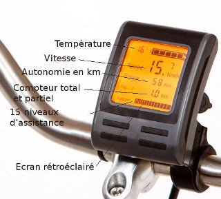 Console grand écran LCD assistance Easy Power ( vélo avant avril 2016)