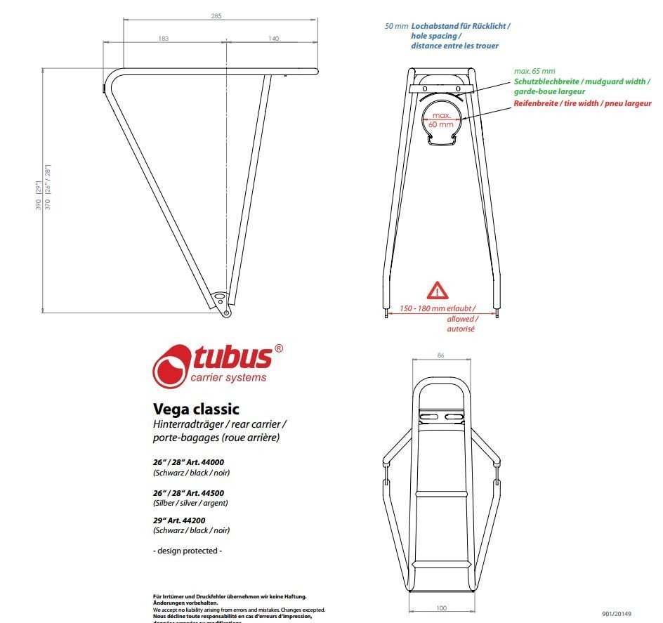 Ressort pour porte-bagage Tubus Logo et Vega