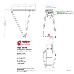 Crochet ressort pour porte-bagage Tubus Logo et Vega