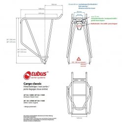 Porte-bagage  Tubus Cargo noir 28  40 Kg