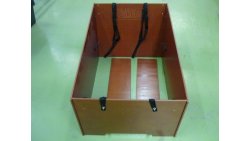 Coffre triporteur Bakfiets miel large ( bancs et ceintures incluses)  sans plancher