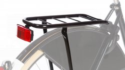 Porte-bagage noir en acier.