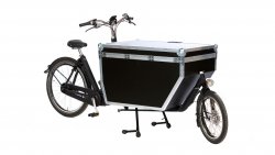 Biporteur Bakfiets Steps Flightcase dans sa configuration de base