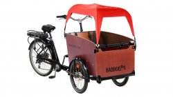 Pare-soleil Triporteur Babboe Big ou Amsterdam Air Smiley rouge (sans arceau)