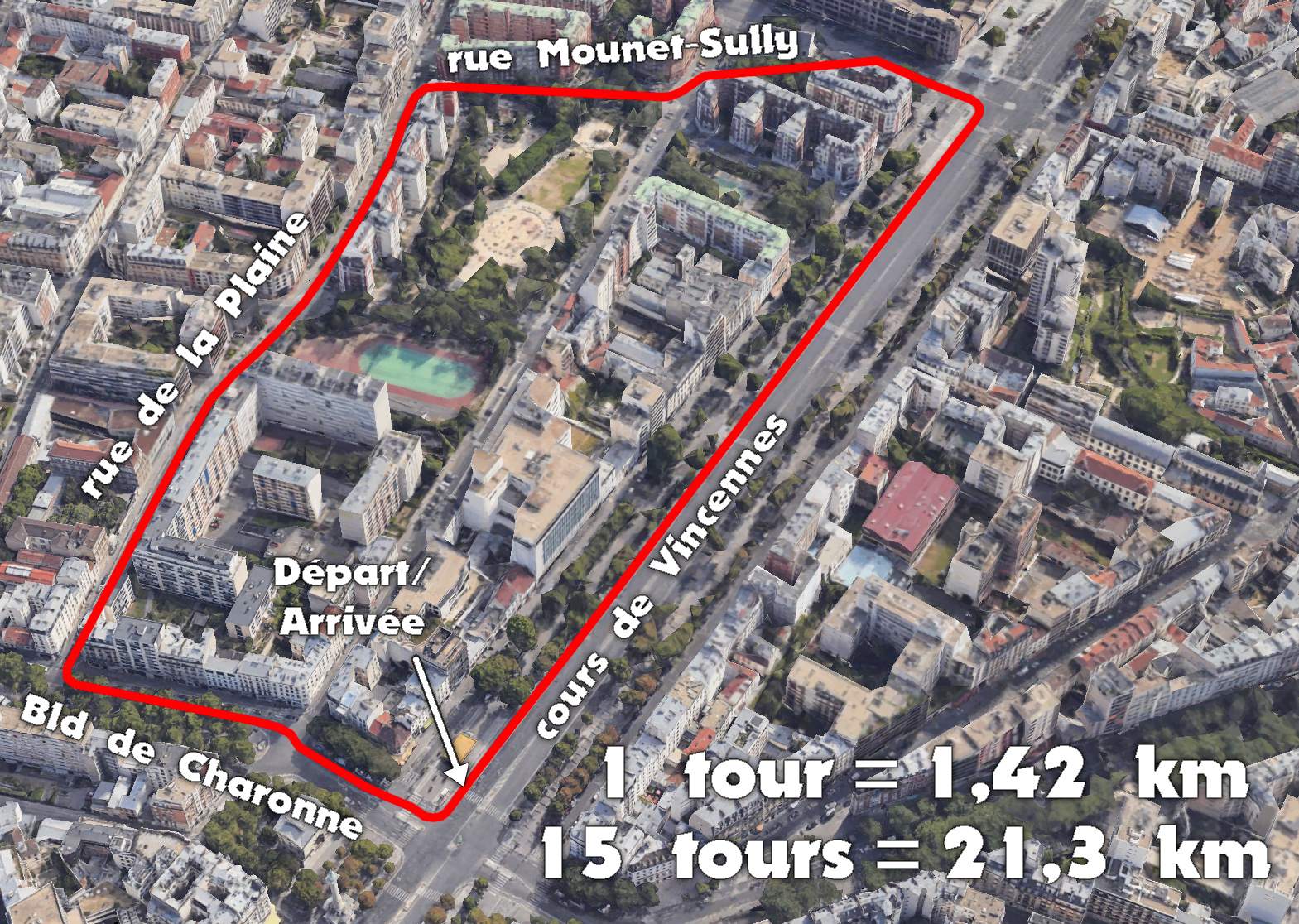 Le parcours de la Course des Triporteurs